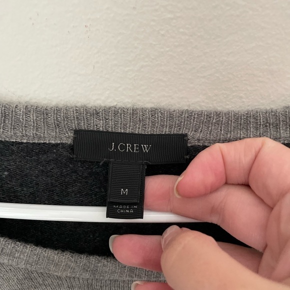 J. Crew Wool Blend Colorblock Sweater Size Medium - Picture 4 of 9